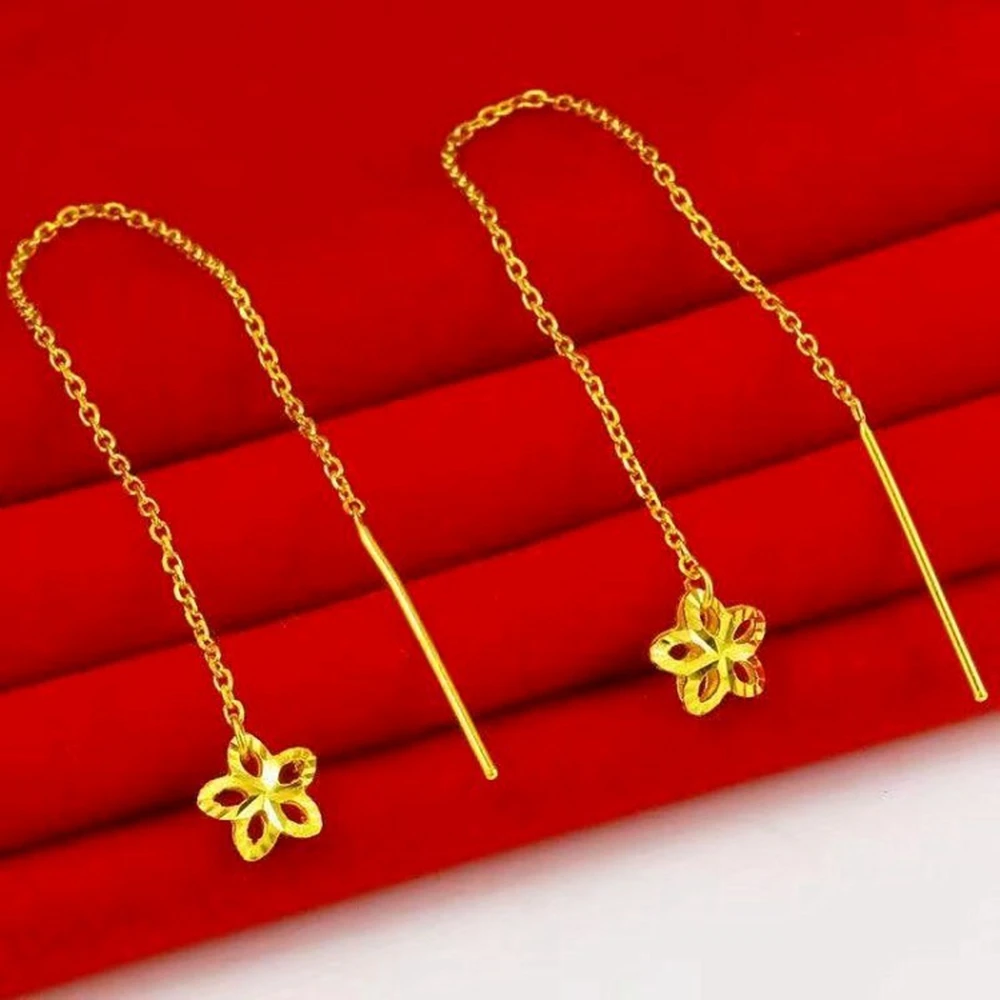 Женские длинные линейные серьги-протяжки с цепочкой, висячие серьги-протяжки для ушей с 5 звездами, модные ювелирные украшения с желтым золо...
Женские длинные линейные серьги-протяжки с цепочкой, висячие серьги-протяжки для ушей с 5 звездами, модные ювелирные украшения с желтым золо...