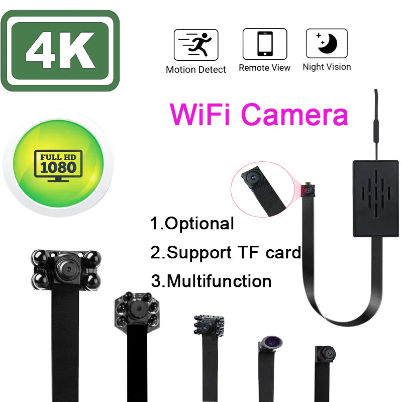 HD 4K/1080P Mini Camera With WiFi Night Vision DIY Module Video Surveillance Camcorder Smart Home Baby Monitor | Электроника
