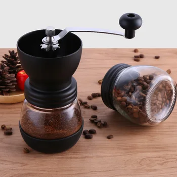 Manual Ceramic Burr Coffee Bean Grinder with Fortified Glass Storage Jar Durable Cafe Bean Mill Coffee Maker Kitchen Tools SP521
Manual Ceramic Burr Coffee Bean Grinder with Fortified Glass Storage Jar Durable Cafe Bean Mill Coffee Maker Kitchen Tools SP521
