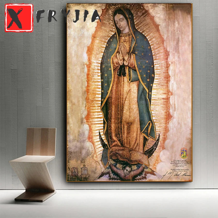Алмазная живопись сделай сам в Мексике Дева Мария мозаика полноразмерная