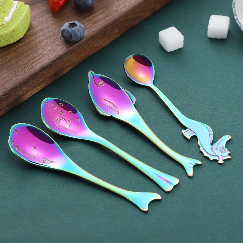 304 Stainless Steel Marine Life Coffee Spoon Stirring Spoon Teaspoon Long Handle Tea Spoon Dessert Small Spoon Kitchen Tableware
304 Stainless Steel Marine Life Coffee Spoon Stirring Spoon Teaspoon Long Handle Tea Spoon Dessert Small Spoon Kitchen Tableware