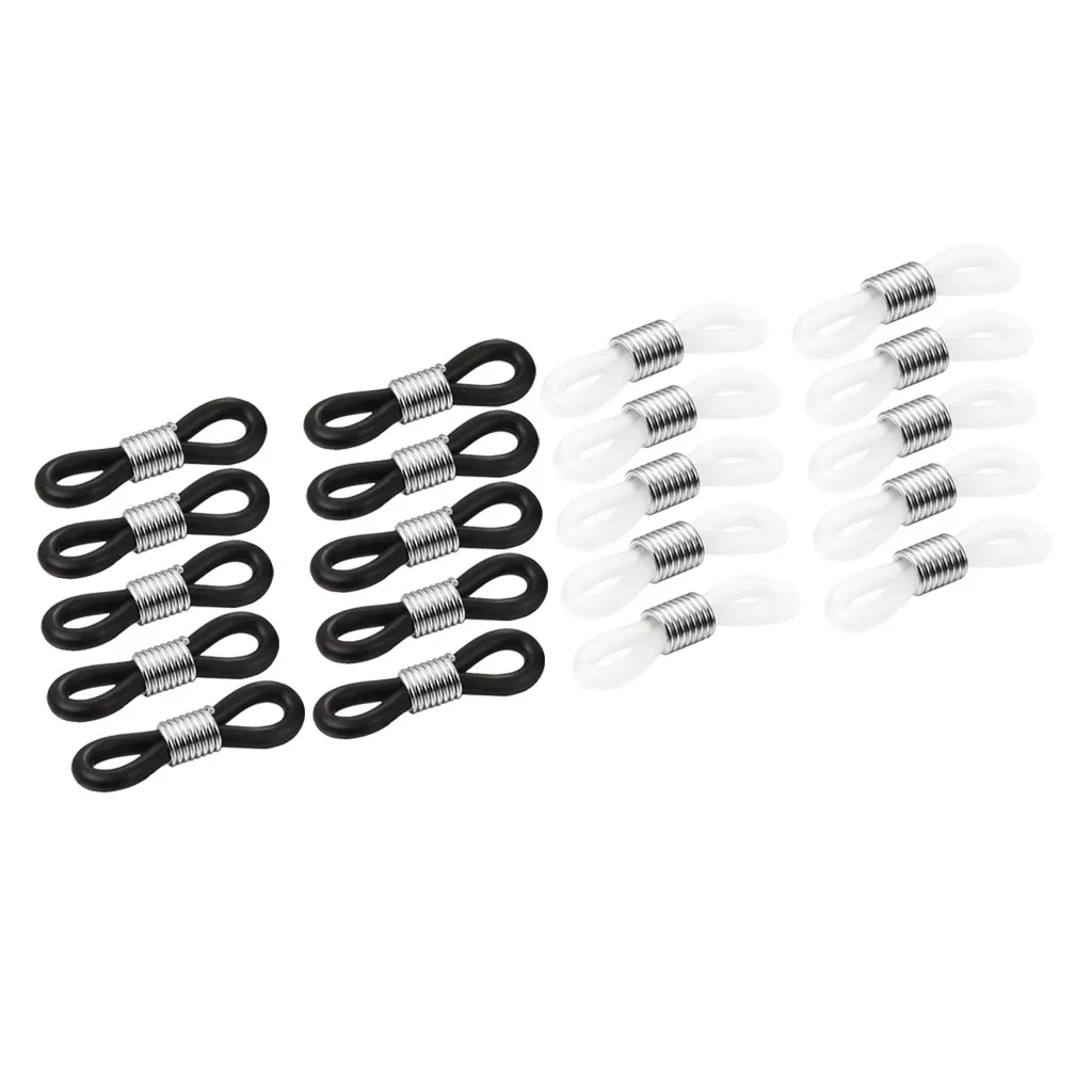 20Pcs Rubber and Metal Ends Anti-slip Eyeglass Accessories Chain Holder Retainer Connectors 20Pcs Rubber and Metal Ends Anti-slip Eyeglass Accessories Chain Holder Retainer Connectors