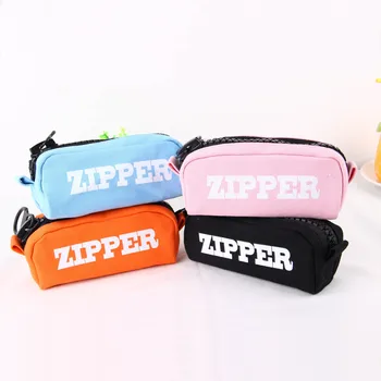 4 pcs/Lot Novelty Canvas Zipper Color pen pencil case bag Big ring zip School storage bags Stationery items Office F350 
4 pcs/Lot Novelty Canvas Zipper Color pen pencil case bag Big ring zip School storage bags Stationery items Office F350