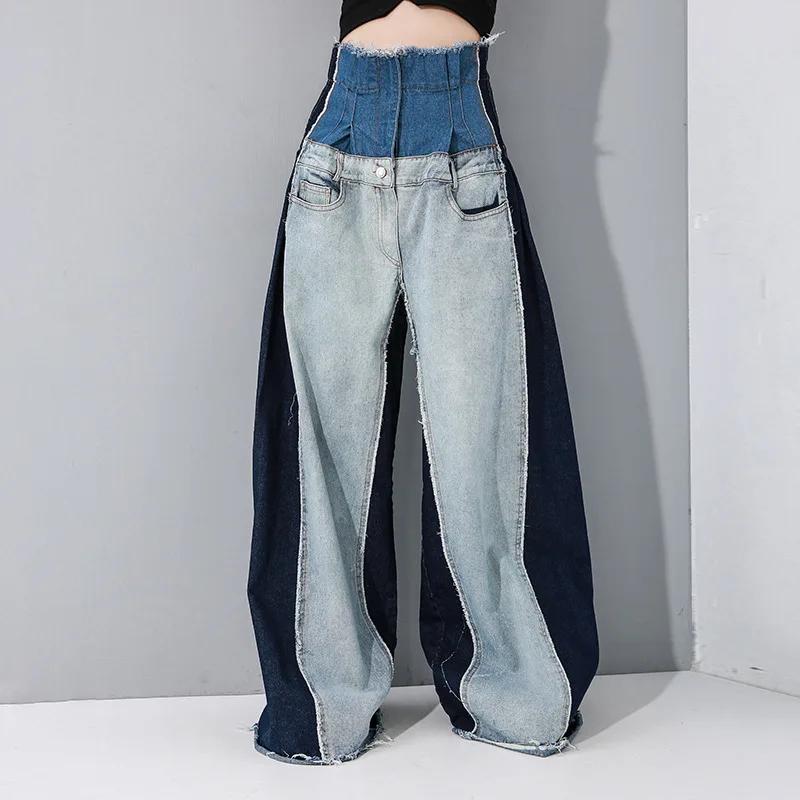 HighStreet Wide Leg Pants With S M L For Women 2020 Spring New Arrivals Trend Washed Denim Color Contrast Long Jeans
HighStreet Wide Leg Pants With S M L For Women 2020 Spring New Arrivals Trend Washed Denim Color Contrast Long Jeans