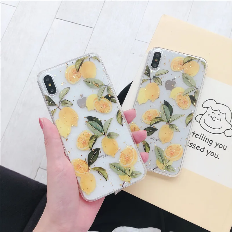 Luxury Glod Sequin Phone Case For iphone 6 6s 7 8 plus Back Cover For iphone XS Max XR X Cases Cute Lemon Soft Transparent Funda
Luxury Glod Sequin Phone Case For iphone 6 6s 7 8 plus Back Cover For iphone XS Max XR X Cases Cute Lemon Soft Transparent Funda