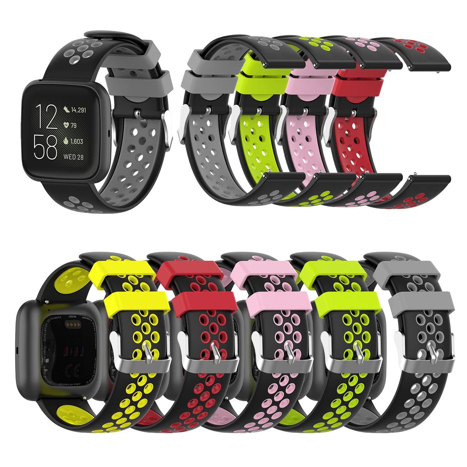 Silicone Strap for Fitbit Versa 2 Smart watch Band Watchband for Fitbit Versa lite / Versa Replacement Bracelet Wristbands
Silicone Strap for Fitbit Versa 2 Smart watch Band Watchband for Fitbit Versa lite / Versa Replacement Bracelet Wristbands