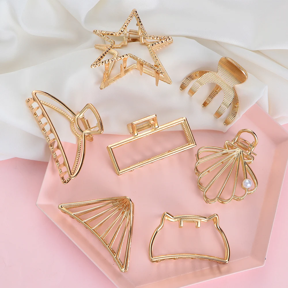 Metal Hair Claw Clips Simple Fashion Geometric Crab Clips Ladies Make Up Bun Maker Hairpins Ponytail Hair Grips Hair Accessory
Metal Hair Claw Clips Simple Fashion Geometric Crab Clips Ladies Make Up Bun Maker Hairpins Ponytail Hair Grips Hair Accessory