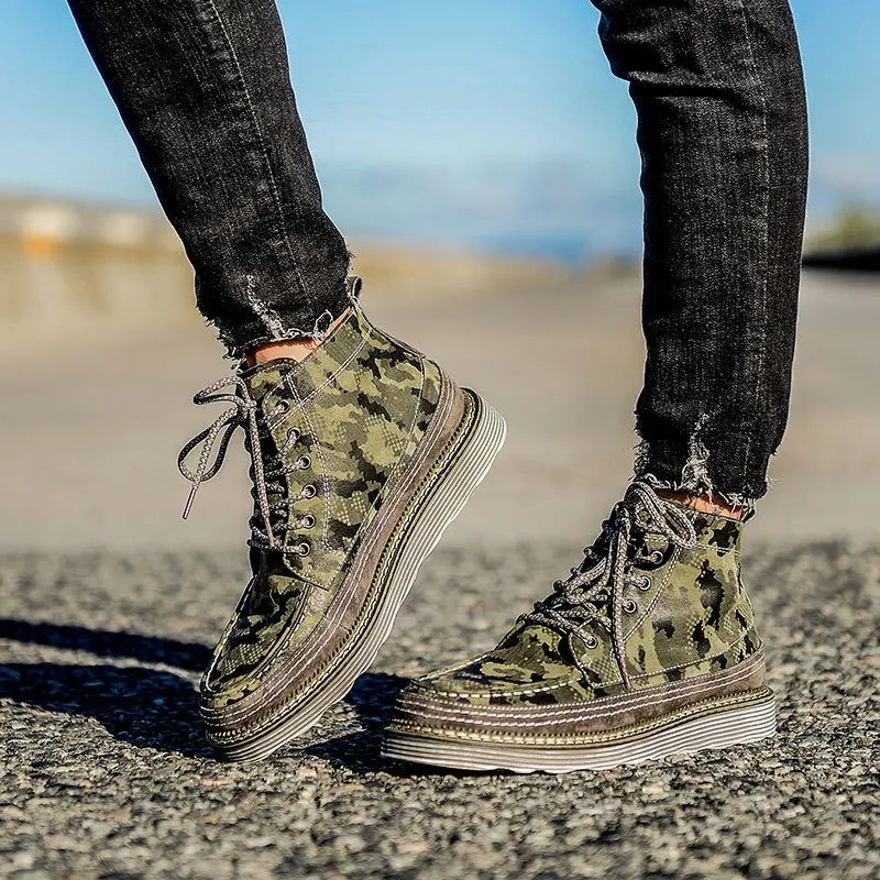 Classics Fashion Men Chelsea Boots Camouflage Casual Winter Vintage Motorcycle Boots Ankle Round Toe Lace-Up British Style Shoes
Classics Fashion Men Chelsea Boots Camouflage Casual Winter Vintage Motorcycle Boots Ankle Round Toe Lace-Up British Style Shoes
