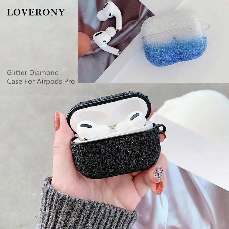 LOVERONY чехол со стразами и блестками для AirPods Pro Bluetooth наушники защитный градиентный