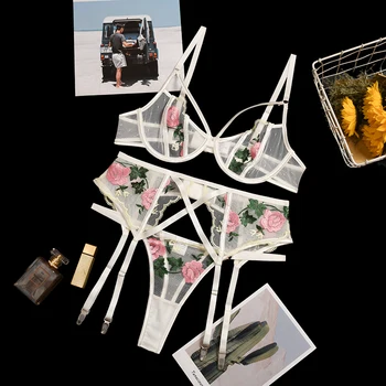 Kitoogroopa Sexy Bra And Brief Set Women Floral Embroidery Push Up Erotic Lingerie Set With Garter Belt 2020 New Underwear 
Kitoogroopa Sexy Bra And Brief Set Women Floral Embroidery Push Up Erotic Lingerie Set With Garter Belt 2020 New Underwear