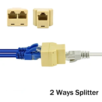 2Pcs 1 To 2 Ways RJ45 Connector CAT5 CAT6 LAN Ethernet Cord Network Plug Cable Female Splitter Professional Practical Adapters
2Pcs 1 To 2 Ways RJ45 Connector CAT5 CAT6 LAN Ethernet Cord Network Plug Cable Female Splitter Professional Practical Adapters