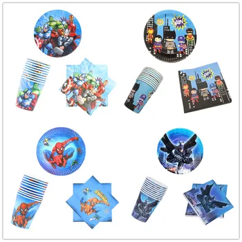60pcs/lot Avengers Disposable Party Set Superhero Birthday Party Supplies Superman Batman Paper Plates Cups Napkins Baby Shower 
60pcs/lot Avengers Disposable Party Set Superhero Birthday Party Supplies Superman Batman Paper Plates Cups Napkins Baby Shower