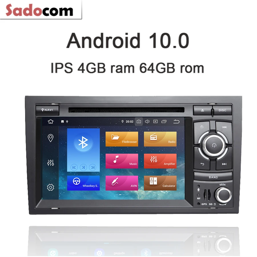 IPS 2 din Android 9.0 Car DVD player 8 Core 64GB ROM 4GB RAM autoradio For AUDI A4 (2002-2007) SEAT EXEO (2009-2012) S4 RS4 8E | Автомобили