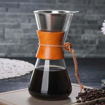 550ML Glass Coffee Pot Heat Resistant Classic Coffee Maker Pour Over Coffeemaker Coffee Drip Pot Stainless Steel Coffee Filter
550ML Glass Coffee Pot Heat Resistant Classic Coffee Maker Pour Over Coffeemaker Coffee Drip Pot Stainless Steel Coffee Filter