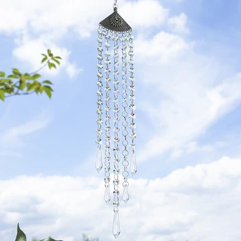 H&D 24.5in Crystal Icicle Prisms Suncatcher Rainbow Window Curtains With Ganesha Ornament Protection Wind Chimes For Home Decor
H&D 24.5in Crystal Icicle Prisms Suncatcher Rainbow Window Curtains With Ganesha Ornament Protection Wind Chimes For Home Decor