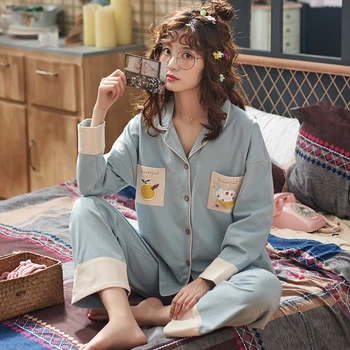 BZEL New Pajamas Set Cute Casual Homwear Comfortable Lougewear Plus Size Nighty Soft Sleepwear Cardigan Design Pijamas Women 3XL
BZEL New Pajamas Set Cute Casual Homwear Comfortable Lougewear Plus Size Nighty Soft Sleepwear Cardigan Design Pijamas Women 3XL