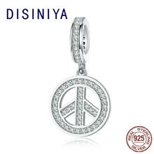 DISINIYA シルバー 925 ジュエリー平和と愛 Anit 戦争ペン(China)