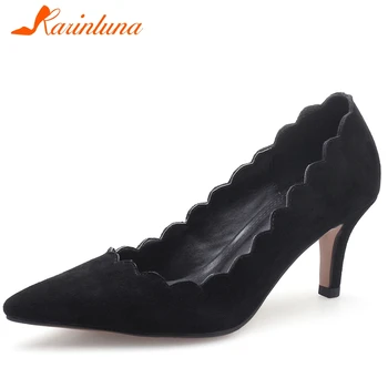 KARINLUNA Fashion Lady Wedding Dress Party Pumps Pointed Toe High Thin Heels Shallow Pumps Women Genuine Leather Shoes Woman
KARINLUNA Fashion Lady Wedding Dress Party Pumps Pointed Toe High Thin Heels Shallow Pumps Women Genuine Leather Shoes Woman