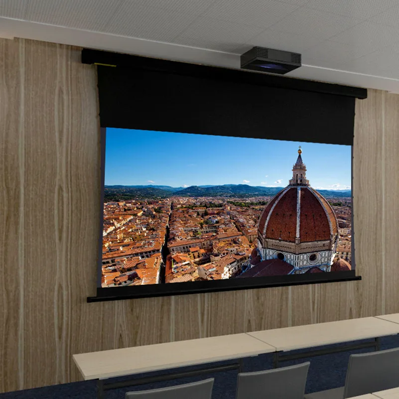 150''16:9 HDTV Motorized Tab-tensioned Screen ALR Anti Daylight screen for UST projector Ambient Light Rejecting Electric Screen
150''16:9 HDTV Motorized Tab-tensioned Screen ALR Anti Daylight screen for UST projector Ambient Light Rejecting Electric Screen