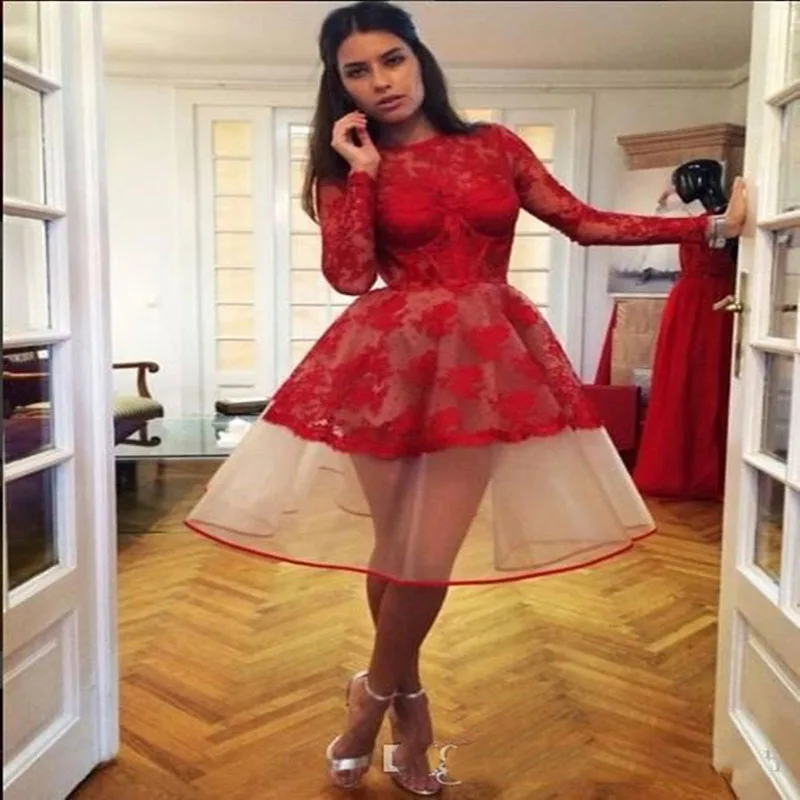 Eightree A Line Red Lace Prom Dresses Long Sleeves Formal Evening Party Gown Dubai Arbric Evening Dresses Robe de Soiree
Eightree A Line Red Lace Prom Dresses Long Sleeves Formal Evening Party Gown Dubai Arbric Evening Dresses Robe de Soiree