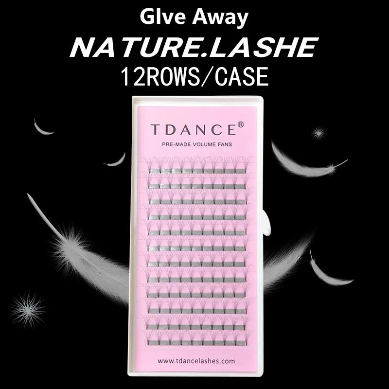 TDANCE nature lashes Premade Volume Fans idividual eyelashes extension 0.10/4D/ 8mm Short stem softmake up tools
TDANCE nature lashes Premade Volume Fans idividual eyelashes extension 0.10/4D/ 8mm Short stem softmake up tools