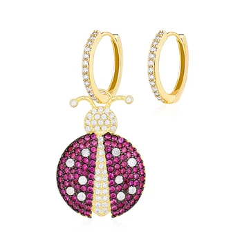 New Arrival Ladybug Jewelry Luxury Trendy Cubic Zirconia Earrings Bohemian Ladybird Beetle Insect Asymetric Dangle Earrings 
New Arrival Ladybug Jewelry Luxury Trendy Cubic Zirconia Earrings Bohemian Ladybird Beetle Insect Asymetric Dangle Earrings