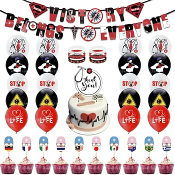Virus Theme Party Cupcake Toppers Doctor Nurse Theme Party Balloons Victory Belngs Everyone Flag Banner Party Decoration Supplie
Virus Theme Party Cupcake Toppers Doctor Nurse Theme Party Balloons Victory Belngs Everyone Flag Banner Party Decoration Supplie