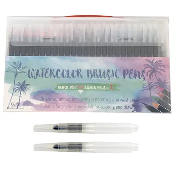 48PCS Watercolor Brushes Pens + 2PCS Water Pen for Kids Adults Beginners Artists Students Painting Drawing Rendering
48PCS Watercolor Brushes Pens + 2PCS Water Pen for Kids Adults Beginners Artists Students Painting Drawing Rendering