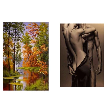2 Set New DIY Diamond Painting Needlework Embroidery with Rhinestones Diamond Cross Stitch Man and Woman & Forest River
2 Set New DIY Diamond Painting Needlework Embroidery with Rhinestones Diamond Cross Stitch Man and Woman & Forest River