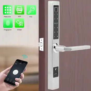 WiFi Smart Anti Theft Door Lock Fingerprint Password Card Remote Unlock W/Key for TUYA
WiFi Smart Anti Theft Door Lock Fingerprint Password Card Remote Unlock W/Key for TUYA