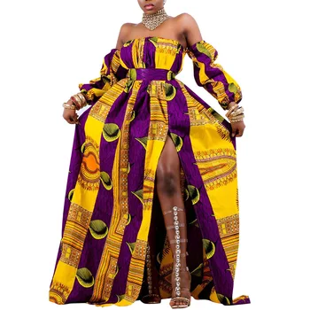2020 Summer Off Shoulder High Slit Long Dress Dashiki Print Ankara Style Robe Sexy Dresses African Clothes
2020 Summer Off Shoulder High Slit Long Dress Dashiki Print Ankara Style Robe Sexy Dresses African Clothes
