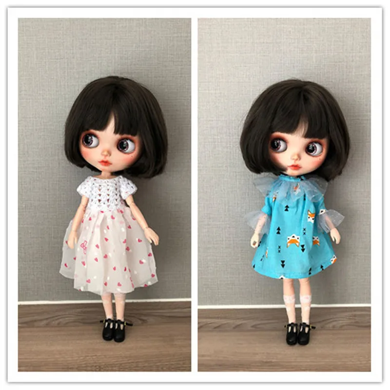 Мультяшное платье Blyth ледяная одежда (подходит для куклы Blythedoll Pullip Lati Azone Ob24 1/6) |