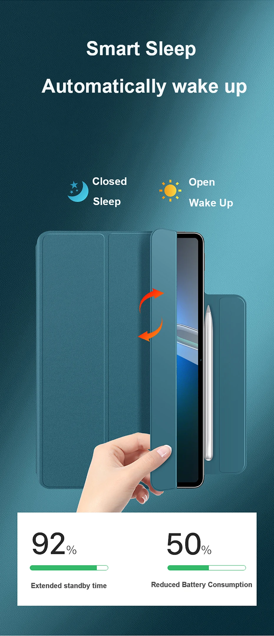 Hoco Smart Magnetic Case For Xiaomi MiPad 5 Pro/Pad Hoco Smart Magnetic Case For Xiaomi MiPad 5 Pro/Pad