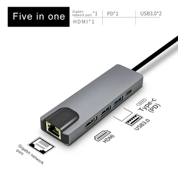 Type-C To HDMI Hub RJ45 USB3.0 TF SD AUDIO PD Multifunctional Adapter for MacBook Pro AS99 
Type-C To HDMI Hub RJ45 USB3.0 TF SD AUDIO PD Multifunctional Adapter for MacBook Pro AS99