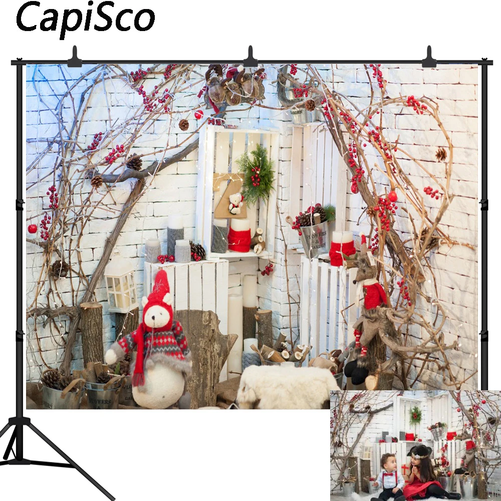 Capisco White Brick Wall Branch berry Christmas Decor Photography Backgrounds Customized Photographic Backdrops For Photo Studio
Capisco White Brick Wall Branch berry Christmas Decor Photography Backgrounds Customized Photographic Backdrops For Photo Studio