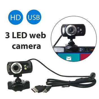 HD Webcam USB 3 LED Video Camera With Microphone For PC Laptop Skype MMX USB 50 MP Webcam Video Camera 360-Degree Rotating
HD Webcam USB 3 LED Video Camera With Microphone For PC Laptop Skype MMX USB 50 MP Webcam Video Camera 360-Degree Rotating