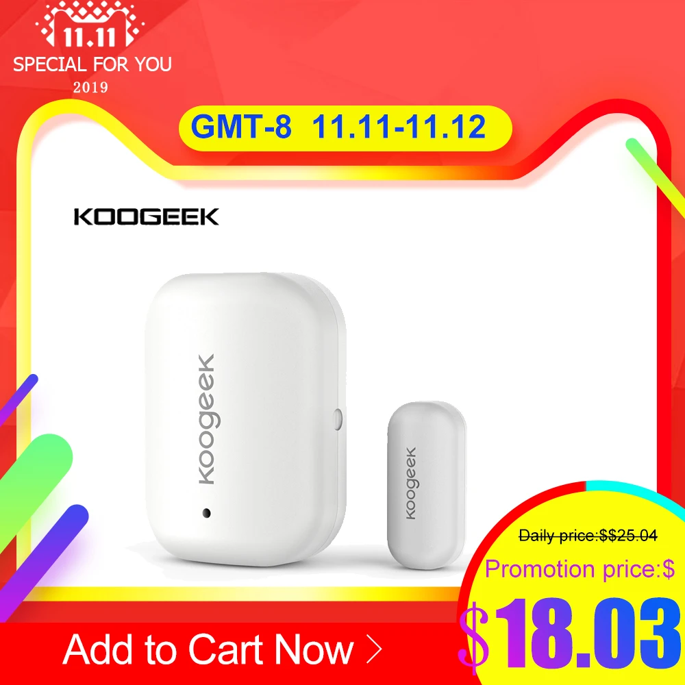 Koogeek Wireless Home Security Alarm Window Door Sensor Detector APP Remote Access Automatic Trigger For Home Alarm System
Koogeek Wireless Home Security Alarm Window Door Sensor Detector APP Remote Access Automatic Trigger For Home Alarm System