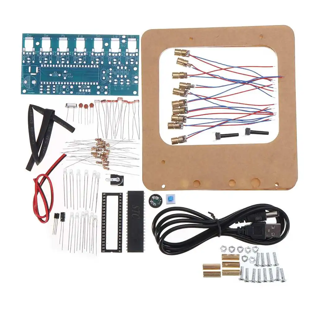 DC4.5-5.5V DIY Laser Harp Kit String DIY Keyboard Kit Electronic Parts 7 Strings Electronic DIY Kit Technology Piano Music Box
DC4.5-5.5V DIY Laser Harp Kit String DIY Keyboard Kit Electronic Parts 7 Strings Electronic DIY Kit Technology Piano Music Box