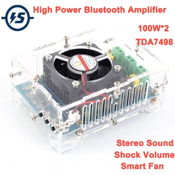 TDA7498 Bluetooth Audio Stereo Digital Amplifier Module 100W+100W DC 12V 24V Wireless Bluetooth Receiver With Smart Fan
TDA7498 Bluetooth Audio Stereo Digital Amplifier Module 100W+100W DC 12V 24V Wireless Bluetooth Receiver With Smart Fan