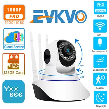 EVKVO 1080P HD IP Camera Auto Tracking Wireless Home Security Camera WiFi IR Night Vision Audio CCTV Video Surveillance Yoosee 
EVKVO 1080P HD IP Camera Auto Tracking Wireless Home Security Camera WiFi IR Night Vision Audio CCTV Video Surveillance Yoosee