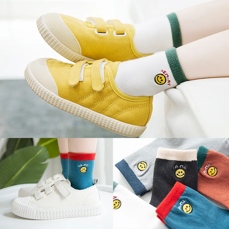 2019 Autumn And Winter CHILDREN'S Socks Kids Cartoon Smiling Face Embroidery Short Socks Men And Women Children Cotton Socks Stu
2019 Autumn And Winter CHILDREN'S Socks Kids Cartoon Smiling Face Embroidery Short Socks Men And Women Children Cotton Socks Stu
