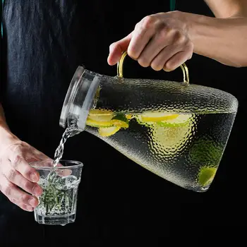 1.5L/2L Transparent Glass Water Pitcher Jug Heat Resistant Carafe Juice Tea Pot Kettle Pitcher With Stainless Steel Cover 
1.5L/2L Transparent Glass Water Pitcher Jug Heat Resistant Carafe Juice Tea Pot Kettle Pitcher With Stainless Steel Cover
