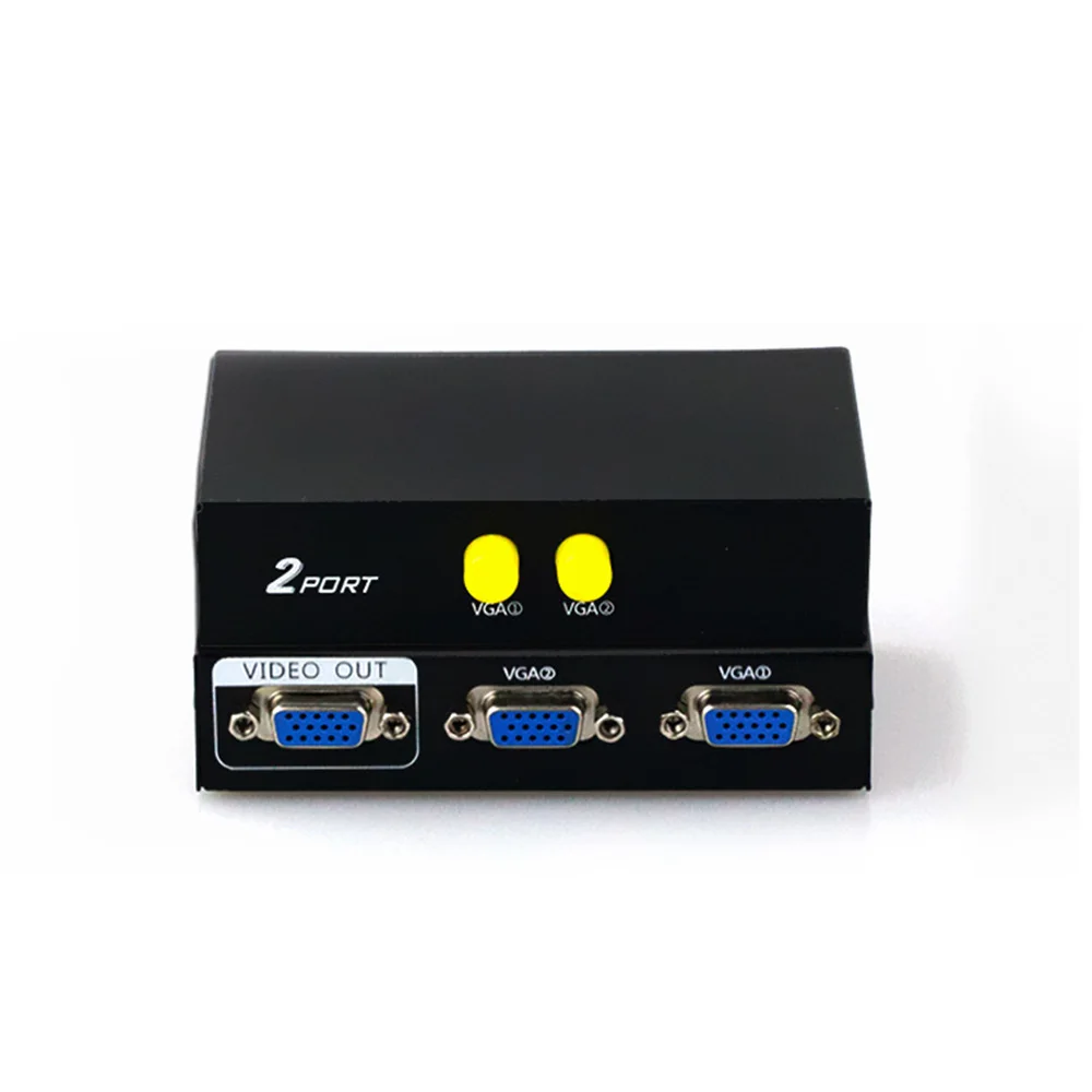 VGA switch Two in one out Multi-computer host switch VGA2 port sharer two-way switch 
VGA switch Two in one out Multi-computer host switch VGA2 port sharer two-way switch
