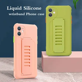 100Pcs Wrist Strap Stand Holder Case For iPhone 11 12 Pro Max XR XS Max X XS 8 7 Plus SE 2020 Candy Color Shockproof Back Cover
100Pcs Wrist Strap Stand Holder Case For iPhone 11 12 Pro Max XR XS Max X XS 8 7 Plus SE 2020 Candy Color Shockproof Back Cover