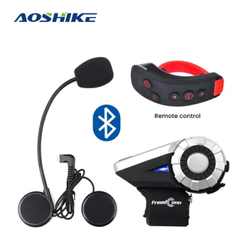 AOSHIKE T-Rex 1500M 8-Way BT Interphone FM Radio Bluetooth Helmet Intercom Headset & Remote Control Motorcycle Group Talk System
AOSHIKE T-Rex 1500M 8-Way BT Interphone FM Radio Bluetooth Helmet Intercom Headset & Remote Control Motorcycle Group Talk System