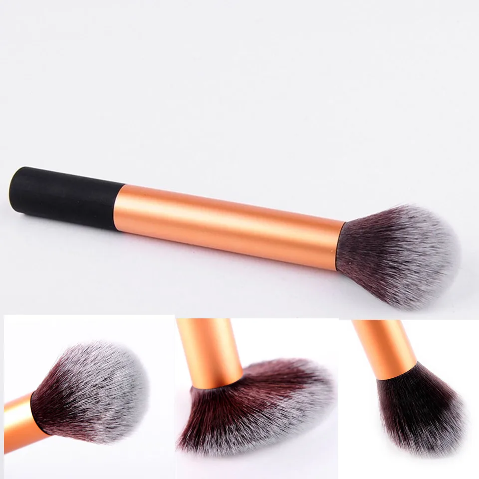 

1PC Pro Gold Makeup Brush Contour Face Powder Foundation Blush Brush Cosmetic Tool beauty Soft Kabuki pinceaux maquillage