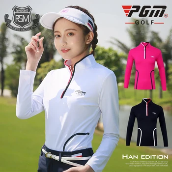 PGM Women Slim Golf T Shirts Long-Sleeve Breathable Golf Shirts Zipper Neck Quick-dry Tennis Badmition Golf Wear AA60455
PGM Women Slim Golf T Shirts Long-Sleeve Breathable Golf Shirts Zipper Neck Quick-dry Tennis Badmition Golf Wear AA60455