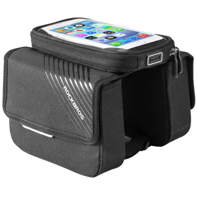 ROCKBROS Waterproof Bike Frame Bag Phone Holder Big Capacity Frame Bag Cycling 6.0''Touch Screen Bicycle Top Tube Pouch Bag
ROCKBROS Waterproof Bike Frame Bag Phone Holder Big Capacity Frame Bag Cycling 6.0''Touch Screen Bicycle Top Tube Pouch Bag