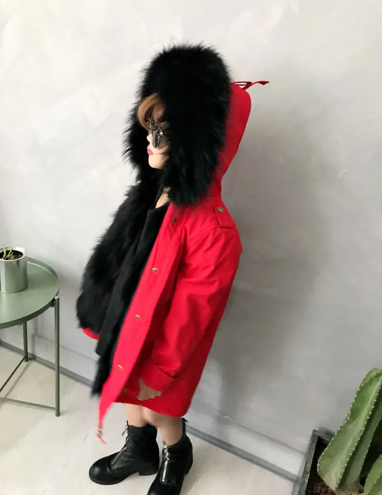 kids parkas natural fox fur child coats for winter (16)