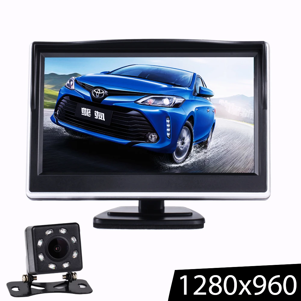 5 inch TFT LCD HD Screen Car Monitor Parking Rear View Monitor Color Car Reverse Rear View Backup Camera with 2 Way Video Input
5 inch TFT LCD HD Screen Car Monitor Parking Rear View Monitor Color Car Reverse Rear View Backup Camera with 2 Way Video Input